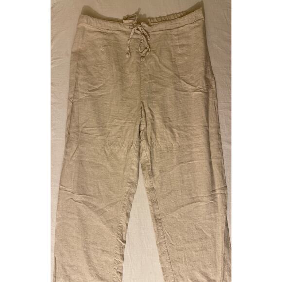 Sag Harbor Womens Size XL Linen Rayon Wide Leg Pants Casual - Picture 1 of 7